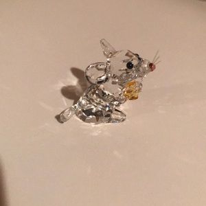 Swarovski Crystal Mouse with cheese